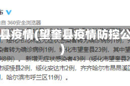 望奎县疫情(望奎县疫情防控公告)