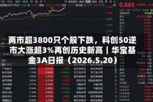 两市超3800只个股下跌，科创50逆市大涨超3%再创历史新高｜华宝基金3A日报（2026.5.20）