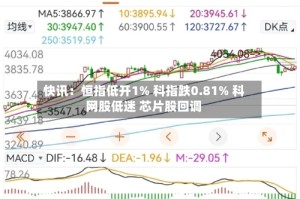 快讯：恒指低开1% 科指跌0.81% 科网股低迷 芯片股回调