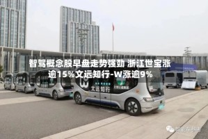 智驾概念股早盘走势强劲 浙江世宝涨逾15%文远知行-W涨逾9%