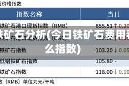 今日铁矿石分析(今日铁矿石费用看什么指数)
