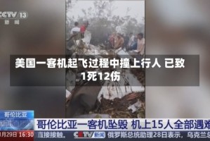 美国一客机起飞过程中撞上行人 已致1死12伤
