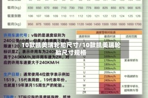 10款凯美瑞轮胎尺寸/10款凯美瑞轮胎尺寸规格