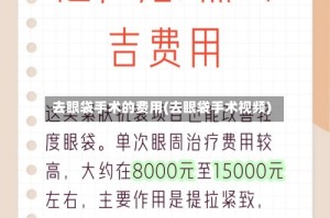 去眼袋手术的费用(去眼袋手术视频)