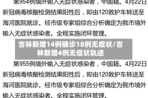 吉林新增14例确诊18例无症状/吉林新增4例无症状轨迹