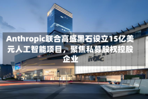 Anthropic联合高盛黑石设立15亿美元人工智能项目，聚焦私募股权控股企业