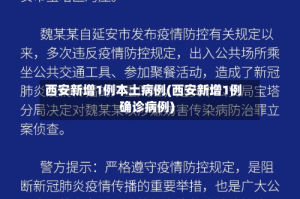 西安新增1例本土病例(西安新增1例确诊病例)