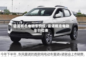 雷诺概念电动车价位/雷诺概念电动车价位表
