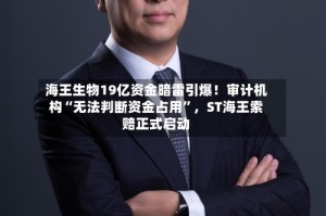 海王生物19亿资金暗雷引爆！审计机构“无法判断资金占用”，ST海王索赔正式启动