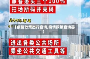 【疫情政策出行查询,疫情政策查询器】