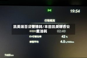凯美瑞百公里油耗/丰田凯美瑞百公里油耗