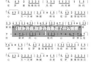 【故乡许巍,故乡许巍表达了什么情感】