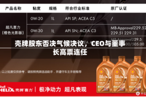 壳牌股东否决气候决议，CEO与董事长高票连任