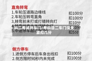 科二考试开车门/考科目二车门没关紧扣几分