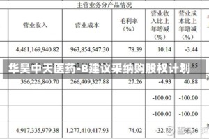 华昊中天医药-B建议采纳购股权计划