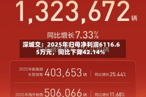 深城交：2025年归母净利润6116.65万元，同比下降42.14%
