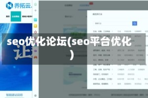 seo优化论坛(seo平台优化)