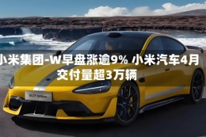小米集团-W早盘涨逾9% 小米汽车4月交付量超3万辆