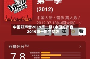 中国好声音2019第一期/中国好声音2019第一期完整版