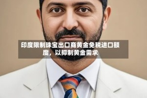 印度限制珠宝出口商黄金免税进口额度，以抑制黄金需求