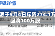 中裕能源于5月4日斥资274.1万港元回购100万股