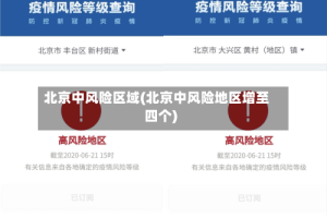 北京中风险区域(北京中风险地区增至四个)