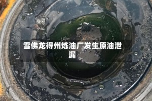 雪佛龙得州炼油厂发生原油泄漏