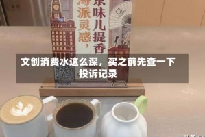 文创消费水这么深，买之前先查一下投诉记录
