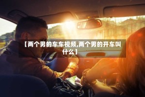 【两个男的车车视频,两个男的开车叫什么】