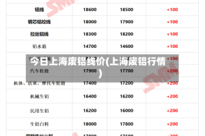 今日上海废铝线价(上海废铝行情)