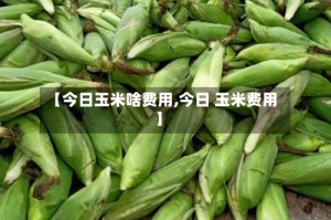 【今日玉米啥费用,今日 玉米费用】