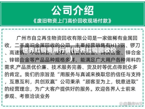 世界红铜费用行情(世界红铜回收价)-第3张图片