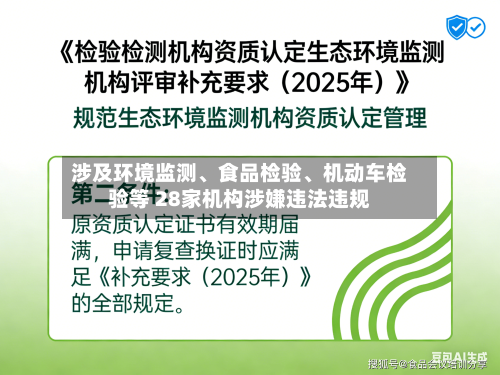 涉及环境监测、食品检验、机动车检验等 28家机构涉嫌违法违规-第3张图片
