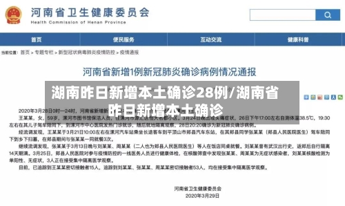 湖南昨日新增本土确诊28例/湖南省昨日新增本土确诊-第2张图片