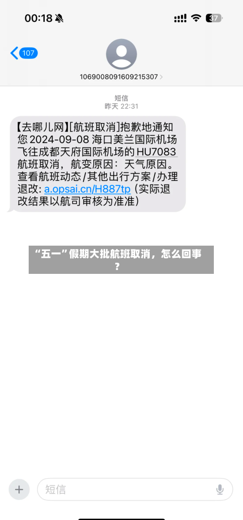 “五一”假期大批航班取消	，怎么回事？-第1张图片