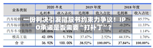 一份判决引发招股书约束力争议！IPO承诺是否需要“打补丁	”？-第2张图片