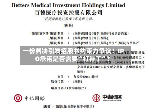 一份判决引发招股书约束力争议！IPO承诺是否需要“打补丁”？-第1张图片