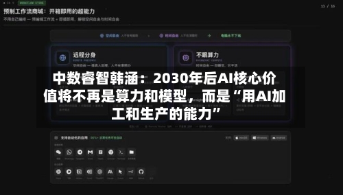 中数睿智韩涵：2030年后AI核心价值将不再是算力和模型	，而是“用AI加工和生产的能力	”-第1张图片