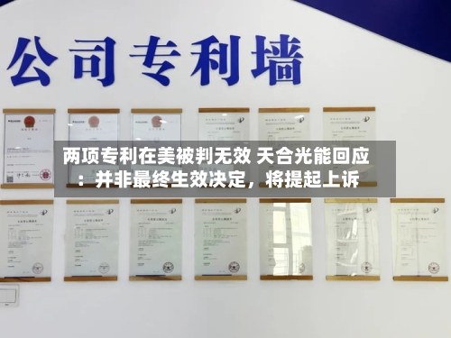 两项专利在美被判无效 天合光能回应：并非最终生效决定	，将提起上诉-第2张图片