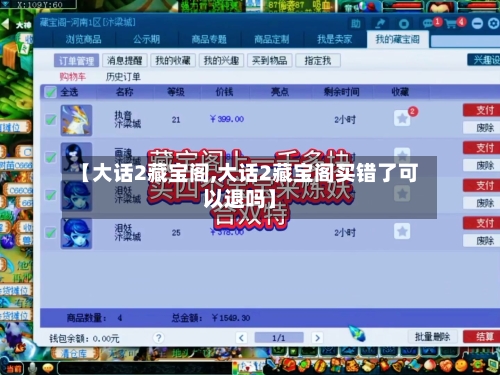 【大话2藏宝阁,大话2藏宝阁买错了可以退吗】-第1张图片