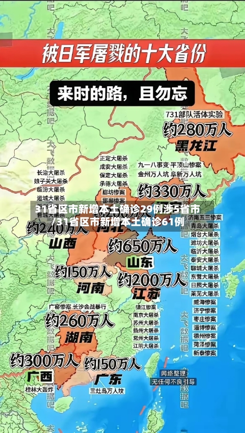 31省区市新增本土确诊29例涉5省市/31省区市新增本土确诊61例-第1张图片