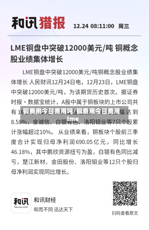 铜费用今日费用吨/铜费用今日费用lme-第1张图片