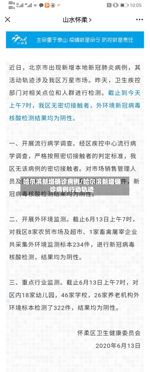 哈尔滨新增确诊病例/哈尔滨新增确诊病例行动轨迹-第1张图片