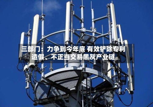 三部门：力争到今年底 有效铲除专利造假、不正当交易黑灰产业链-第1张图片