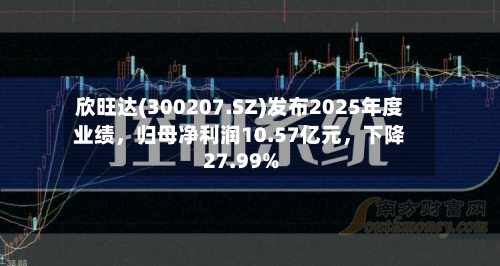 欣旺达(300207.SZ)发布2025年度业绩，归母净利润10.57亿元，下降27.99%-第2张图片