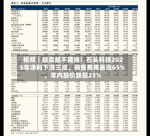视频｜越卖越不赚钱！石头科技2025年净利下滑三成，销售费用暴涨65%，年内股价跌超23%-第1张图片