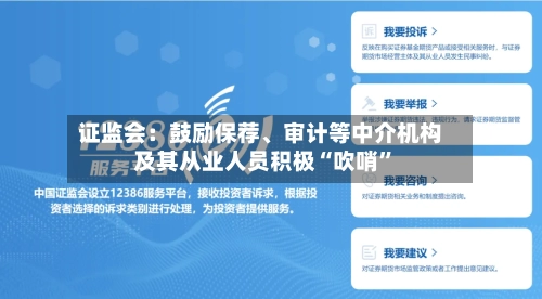 证监会：鼓励保荐	、审计等中介机构及其从业人员积极“吹哨”-第2张图片