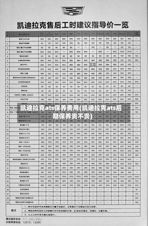 凯迪拉克ats保养费用(凯迪拉克ats后期保养贵不贵)-第2张图片