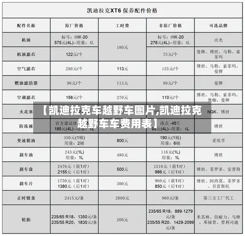 【凯迪拉克车越野车图片,凯迪拉克越野车车费用表】-第1张图片
