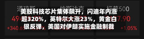 美股科技芯片集体飙升，闪迪年内涨超320%	，英特尔大涨23%，黄金白银反弹，美国对伊朗实施金融制裁-第1张图片